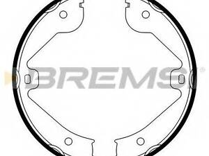 Колодки ручного тормоза Touareg 02-10Cayenne 02-07LR III 02-12Audi Q7 06-15 (VAG) BREMSI GF0314 на LAND ROVER RANGE ROVER