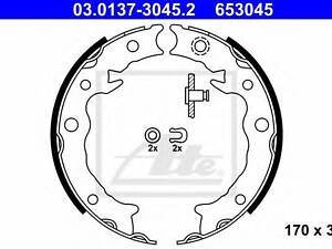 Колодки стояночного тормоза ATE 03013730452 на SUBARU XV CROSSTREK