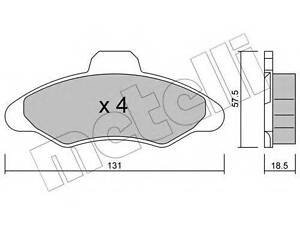 Колодки торм. ford 21171 18.7 escor 91 SAMKO 5SP383 на FORD ESCORT Mk V (GAL)