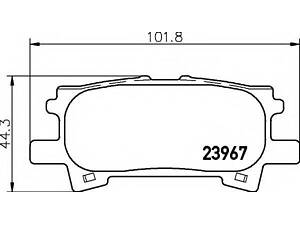 Колодки торм задние RX-300 03--- TOYOTA 0446648060 на TOYOTA HARRIER (MCU3_, MHU3_, ACU3_, GSU3_)