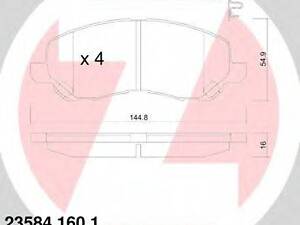 Колодки тормозные (без датчика) ZIMMERMANN 235841601 на MITSUBISHI OUTLANDER SPORT (GA_W_)