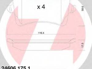 Колодки тормозные (без датчика) ZIMMERMANN 246061751 на AUDI A5 (8T3)