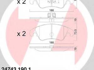 Колодки тормозные (без датчика) ZIMMERMANN 247431901 на AUDI A5 (8T3)