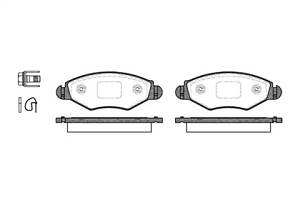 Колодки тормозные, передние, CITROEN Xsara; PEUGEOT 206, 306; 1.1-1.5, 97-