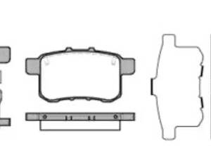 Колодки тормозные, задние, HONDA Accord VIII/IX; 2.0-3.5, 08-