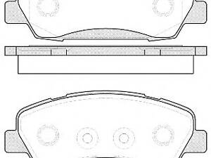 Колодки гальмівний диск. перед. (пр-во Remsa) Citroen C4 cactus 1.2 14-,Citroen C-elysee 1.2 12- (P14303.00) WOKING