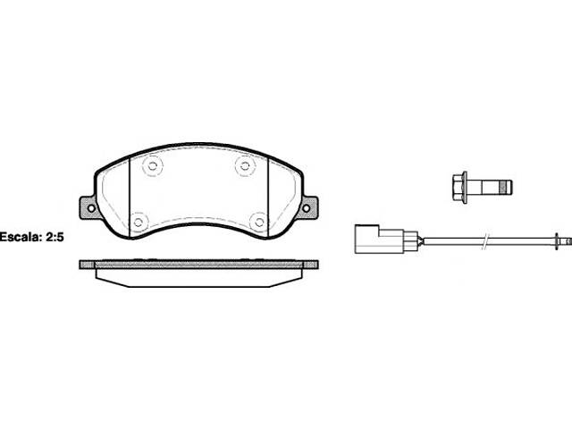 Колодки тормозные диск. перед. (пр-во Remsa) Ford Tourneo connect 1.8 02-13,Ford Transit 2.2 06-14 (P13503.02) WOKING