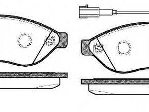 Колодки тормозные диск. перед. (пр-во Remsa) PSA Jumper Boxer 06> 11> 15> , Fiat Ducato 06> 11> (P13373.12) WOKING