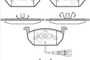 Колодки тормозные диск. перед. (пр-во Remsa) VW Golf VII , Skoda Octavia III, Audi A3 (12-) (P17013.01) WOKING