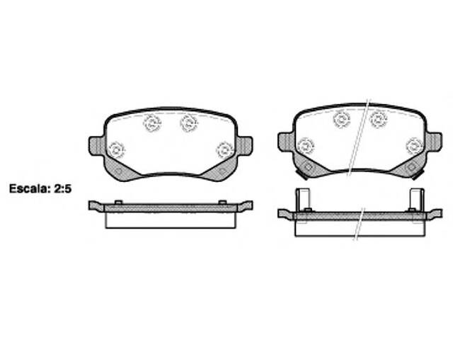 Колодки тормозные диск. задн. (пр-во Remsa) Dodge Journey 08> 13> (P11953.02) WOKING