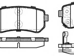 Колодки тормозные диск. задн. (пр-во Remsa) Hyundai Accent iii 1.4 05-10,Hyundai Accent iii 1.5 05-10 (P13093.02) WOKING