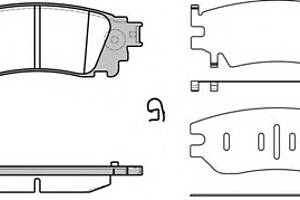 Колодки тормозные диск. задн. (пр-во Remsa) Lexus Nx (zgz1_, agz1_, ayz1_) 2.0 14-,Lexus Nx (zgz1_ (P17363.00) WOKING