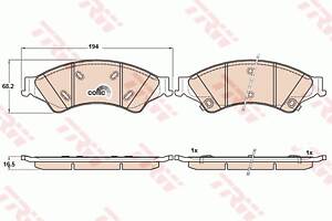 Колодки тормозные дисковые, FORD Ranger (TKE), 2.2-3.2, GBVAJQW, 11-