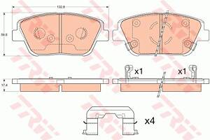 Колодки тормозные дисковые, KIA Optima, 1.7-2.0, G4KD, 12-