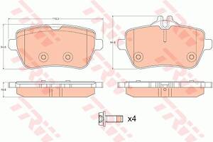 Колодки тормозные дисковые, MB S (C217/W222,V222,X222), SL (R231), 12-