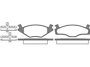 Колодки тормозные дисковые, передние, VW Jetta, Golf, Passat, Vento; 1.6-1.9, 80-98