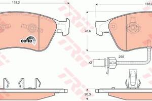 Колодки тормозные дисковые, передниие, AUDI A6, A8; VW Phaeton; 2.5D-6.0, 94-16