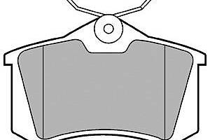 Колодки тормозные дисковые, задние, (тип TRW) 04- (L=87mm)