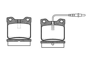 Колодки тормозные дисковые, задние, PEUGEOT 406, 605; 2.0-3.0, 89-04