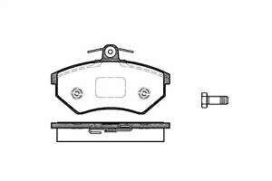 Колодки дискові гальмові передні, AUDI 80, A4; SEAT Cordoba, Ibiza, Inca, Toledo; VW Caddy II, Golf III/IV, Passat, V