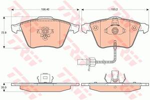 Колодки тормозные дисковые передние, AUDI A4/A6/A8, SEAT Exeo, 1.8-6.0, 04-