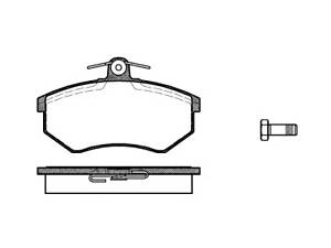 Колодки тормозные дисковые передние, AUDI A4; VW Golf II, Passat; 1.4-2.2, 86-01