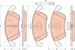 Колодки тормозные дисковые передние, C (W204), E (W212), 07- (Sport-пакет)