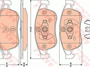 Колодки тормозные дисковые передние, DACIA/RENAULT, 1.2-2.0, 08-