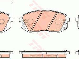 Колодки гальмівні передні дискові, HYUNDAI i40, ix35; KIA Carens, Sportage 04-