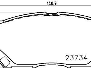 Колодки гальмівні передні дискові, LEXUS RX (U3), 03-08