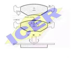 Колодки тормозные дисковые передние 181226 FIAT Siena 97-16, Albea 96-11, Palio 96-20