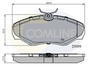 Колодки тормозные дисковые передние CBP01127 RENAULT Trafic 00-14, Espace 97-02; NISSAN Primastar 02-14; OPEL Vivaro 01-