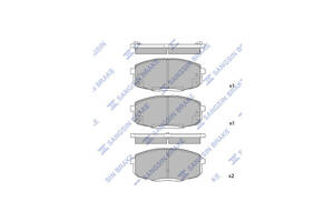 Колодки тормозные дисковые передние SP1240 HYUNDAI i-30 FD 07-12, Elantra HD 06-11; KIA Cerato TD 08-13, Ceed ED 07-12,