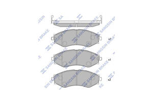 Колодки тормозные дисковые SP1103 CHEVROLET Lacetti 04-13, Aveo T200 03-08, Epica V200 04-06, Epica V250 06-14, Evanda V