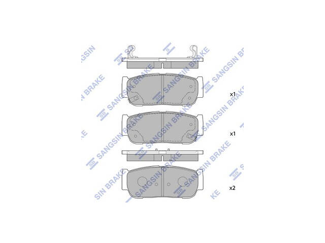 Колодки тормозные дисковые SP1173 KIA Sorento BL 02-09; SSANGYONG Rexton 06-12, Kyron 05-11, Rexton 12-18, Rexton 01-06,