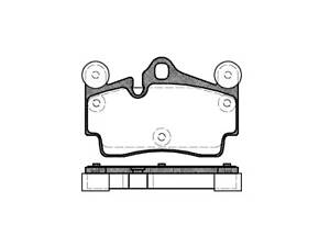 Колодки гальмівні задні дискові, AUDI Q7, PORSCHE Cayenne, VW Touareg; 3.0-6.0, 02-10