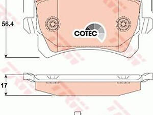 Колодки тормозные дисковые задние, AUDI A6, Q3; VW Passat, CC, Sharan, Tiguan 05-