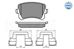 Колодки тормозные дисковые задние, AUDI A6, Q3; VW Passat, CC, Sharan, Tiguan 05-