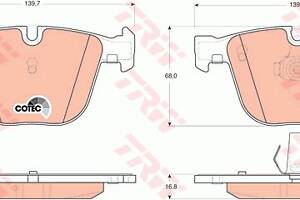 Колодки тормозные дисковые задние, BMW 3 (E90/E92/E93), 5 (E60/E61), 6 (E63/E64), 7/X5/X6