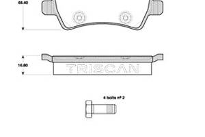 Колодки тормозные дисковые задние, FORD Galaxy, S-Max; VOLVO S60, S80, XC70 06-