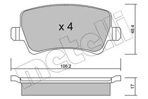 Колодки тормозные дисковые задние, FORD Galaxy, S-Max; VOLVO S60, S80, XC70 06-