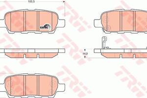 Колодки тормозные дисковые задние, INFINITY/NISSAN/SUZUKI, 1.6-3.2, 03-