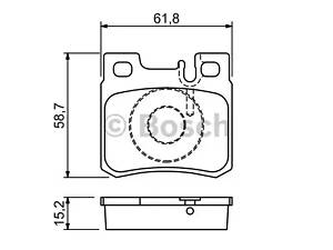 Колодки тормозные дисковые задние, MB C (W202/S202), E (A124/W124/C124/W210/S124)