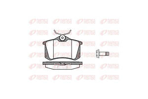 Колодки тормозные дисковые задние 0263.05 VW Golf VI 09-14; AUDI A4 04-08; SKODA Octavia A7 13-19; TOYOTA Corolla 91-97;