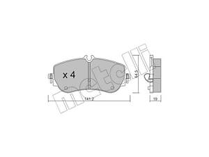 Колодки гальмівні дискові задні 22-1175-0 VW Crafter 16-, Amarok 10-22; MAN TGE 17-