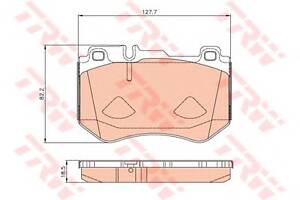 Колодки гальмівні MERCEDES C (W205) 'F '14>> BREMBO