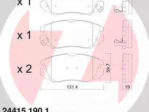 Колодки тормозные передние, CHEVROLET Malibu; OPEL Insignia; SAAB 9-5 1.4-2.4, 10-