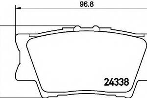 Колодки тормозные TOYOTA 04466YZZE8 на LEXUS HS (ANF10)