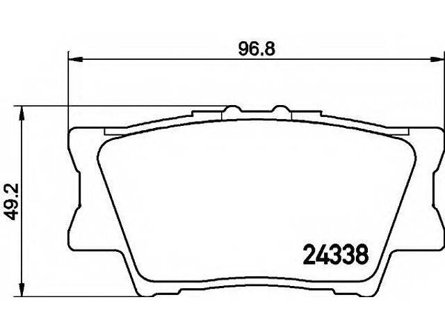 Колодки гальмівні TOYOTA 04466YZZE8 LEXUS HS (ANF10)