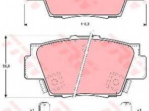 Колодки гальмівні TRW GDB3039 HONDA NSX купе (NA)